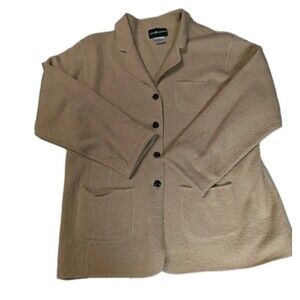 VTG Sag Harbor 100% Wool Jacket XL Camel Beige Made in Australia Boiled Wool...